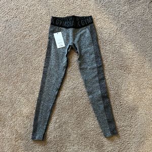 Gym shark Flex low rise leggings brand new with tags black/charcoal